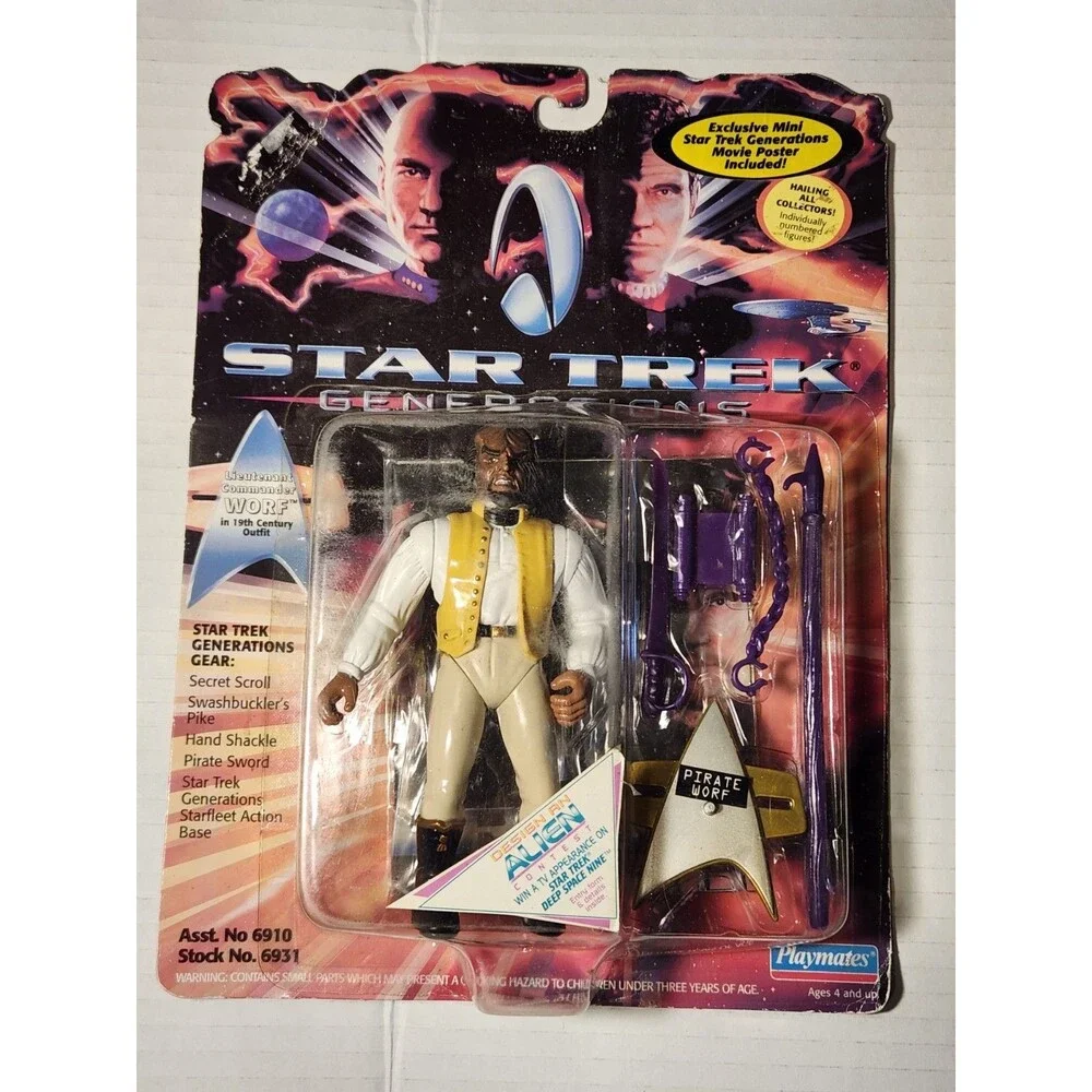 Vintage Star Trek Playmates Action Figures Lot of 3 Sealed 1994–1996